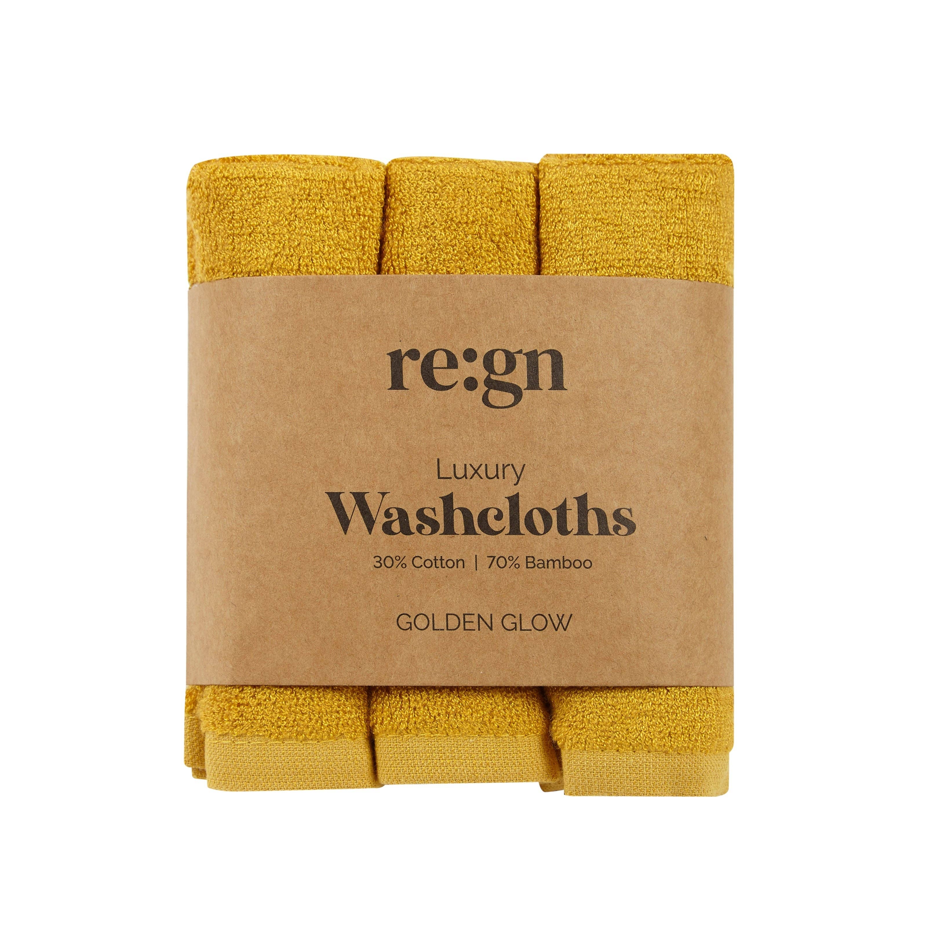 Re:gn Luxury Bamboo Face Cloths – Ultra-Soft - 3 Pack