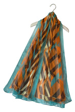 Load image into Gallery viewer, Vibrant Zigzag Print Chiffon Scarf
