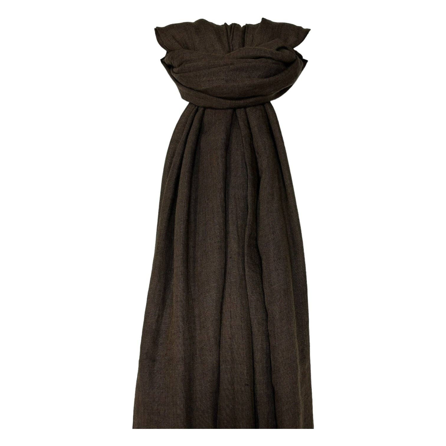 Big Plain Cotton Blend Scarf