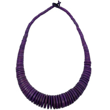 Load image into Gallery viewer, Graduated Coco Disc Necklace Purple
