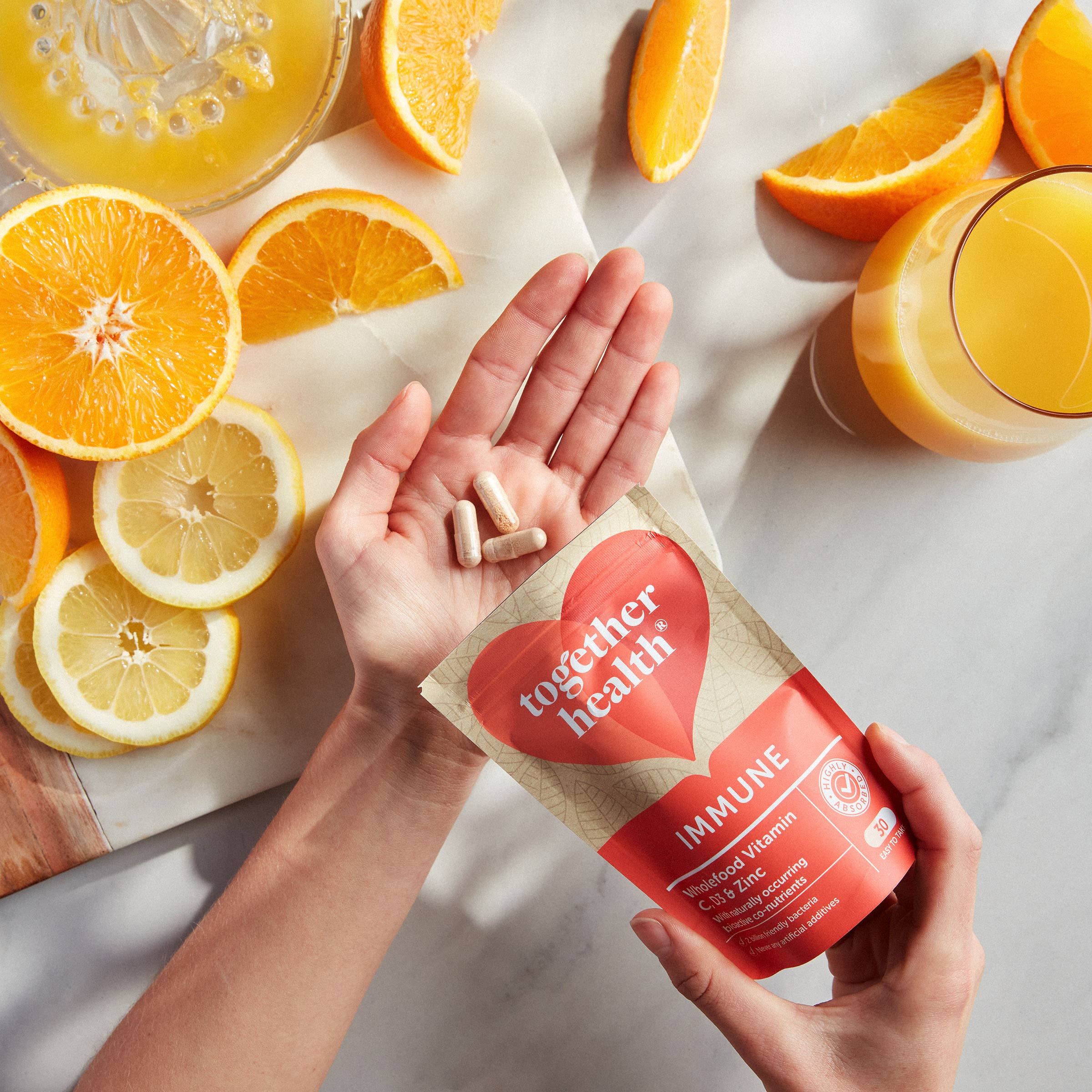 Together Health Wholefood Immune Vitamin C, D3 & Zinc