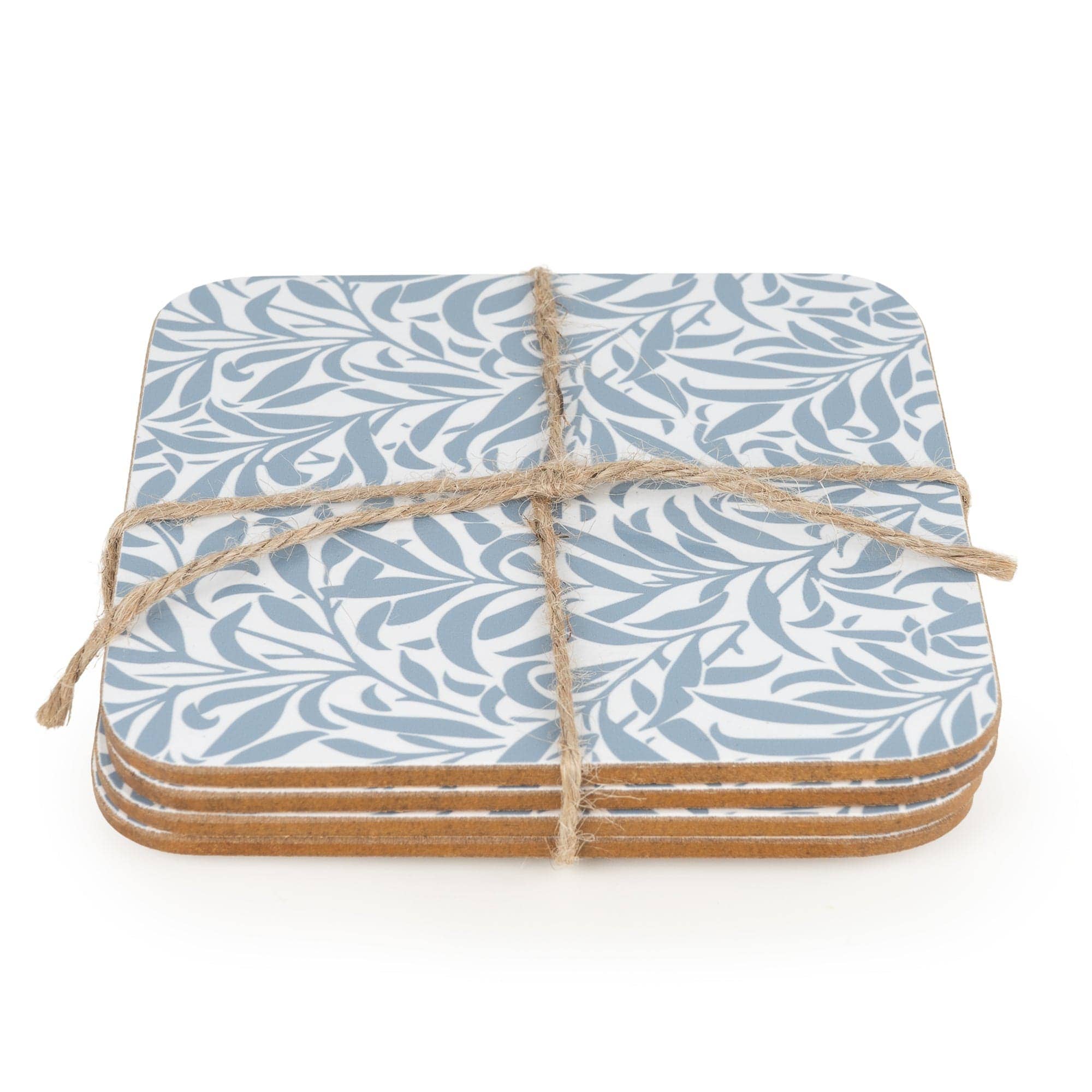 Jeff Banks Set of 4 Coasters – Leafy Trellis Blue 4pk