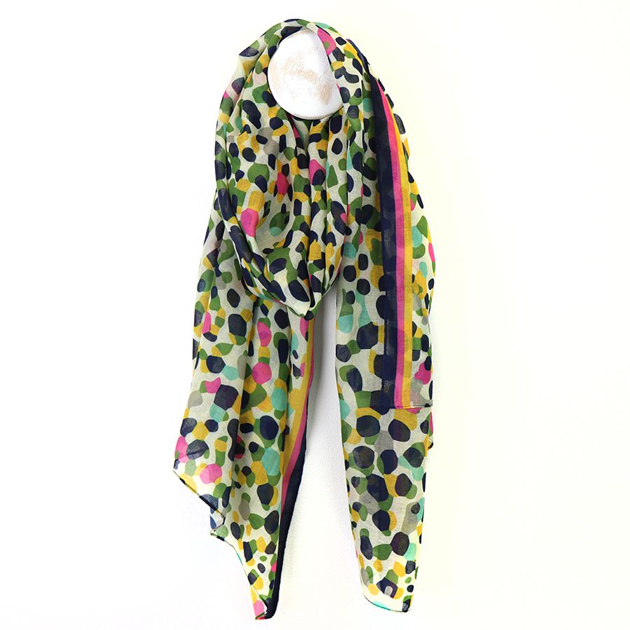 Olive Mix Recycled Camouflage Spot Scarf