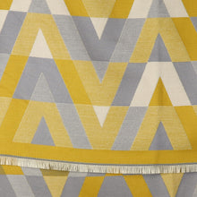 Load image into Gallery viewer, Ochre and grey mix geo chevron jacquard scarf
