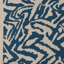 Load image into Gallery viewer, Blue mix recycled blend animal stripe snood
