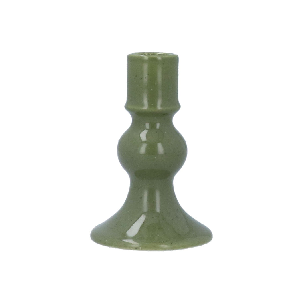 Porcelain Candlestick - Green