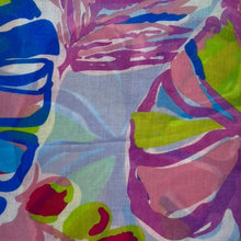 Load image into Gallery viewer, Tropical Flower and Leaves Print Scarf
