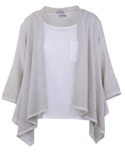 Load image into Gallery viewer, Linen and Cotton Blend Waterfall Front Cardi
