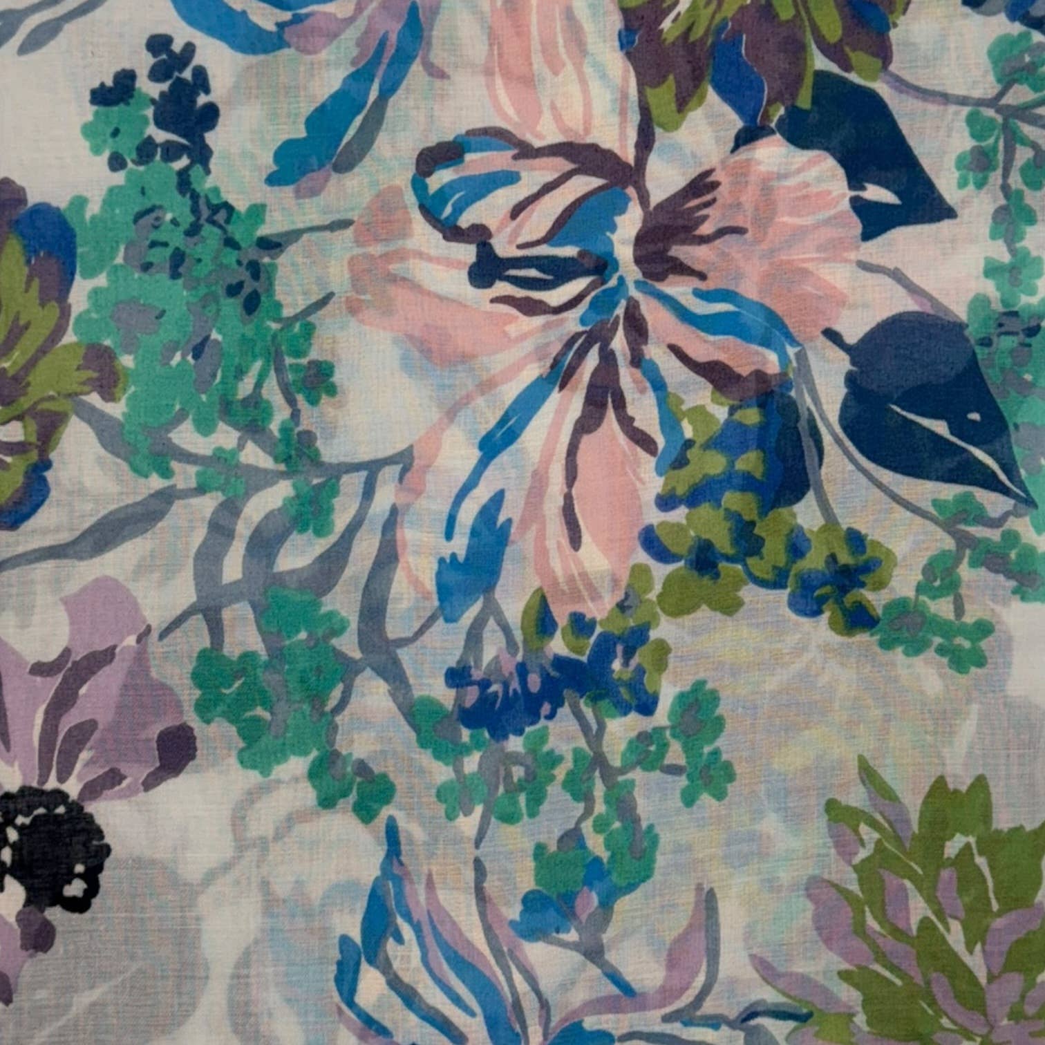 Soft Vintage Floral Print Scarf