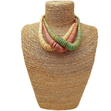 Load image into Gallery viewer, Graduated coco disc necklace pink
