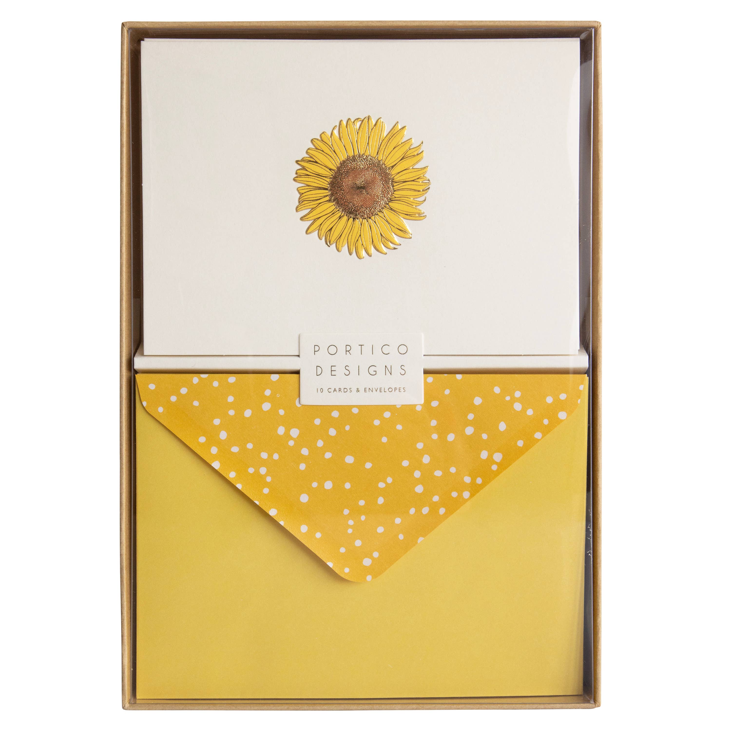 Boxed Notecard Set with Sunflower Design