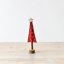 Load image into Gallery viewer, Red &amp; Gold Felt Christmas Tree
