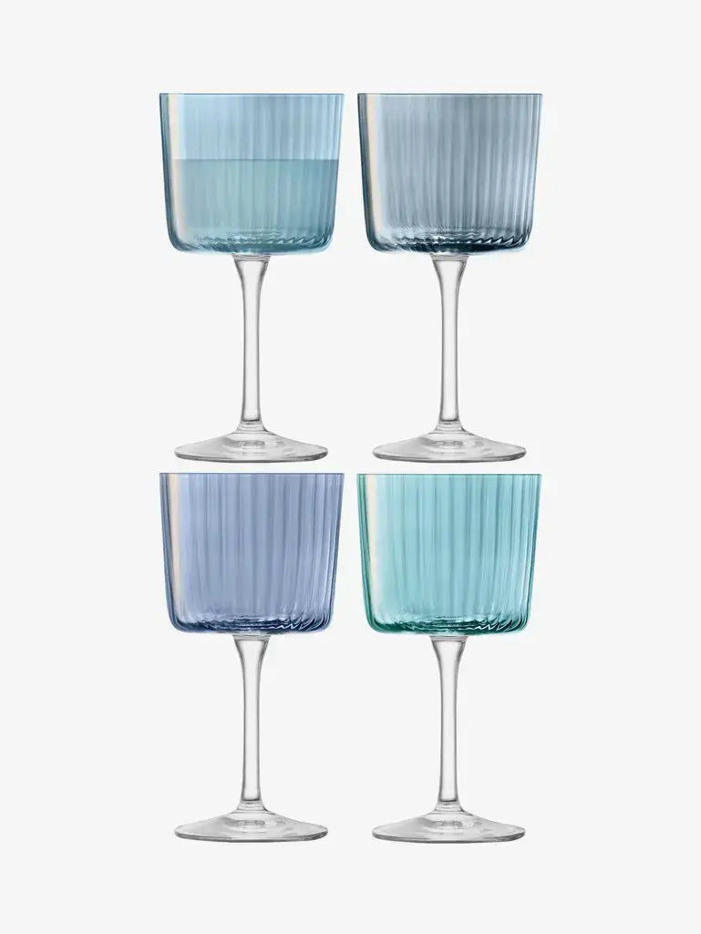 Gems Wine Glass 250ml Assorted Sapphire x 4
