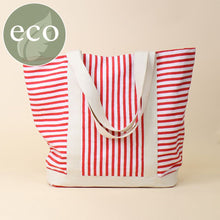 Load image into Gallery viewer, Stripe cotton beach bag
