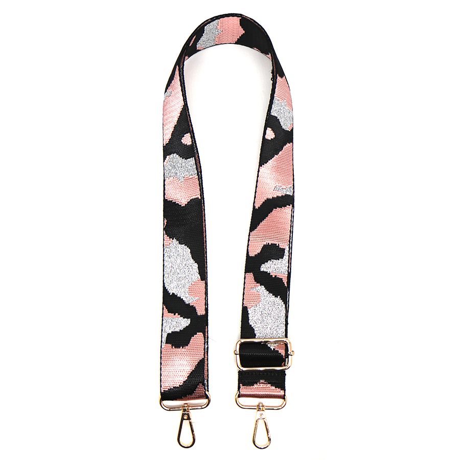 Pink Mix Lurex Camo Bag Strap