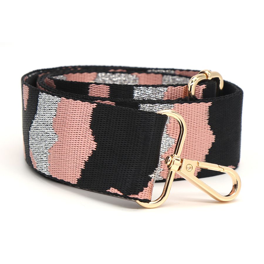 Pink Mix Lurex Camo Bag Strap
