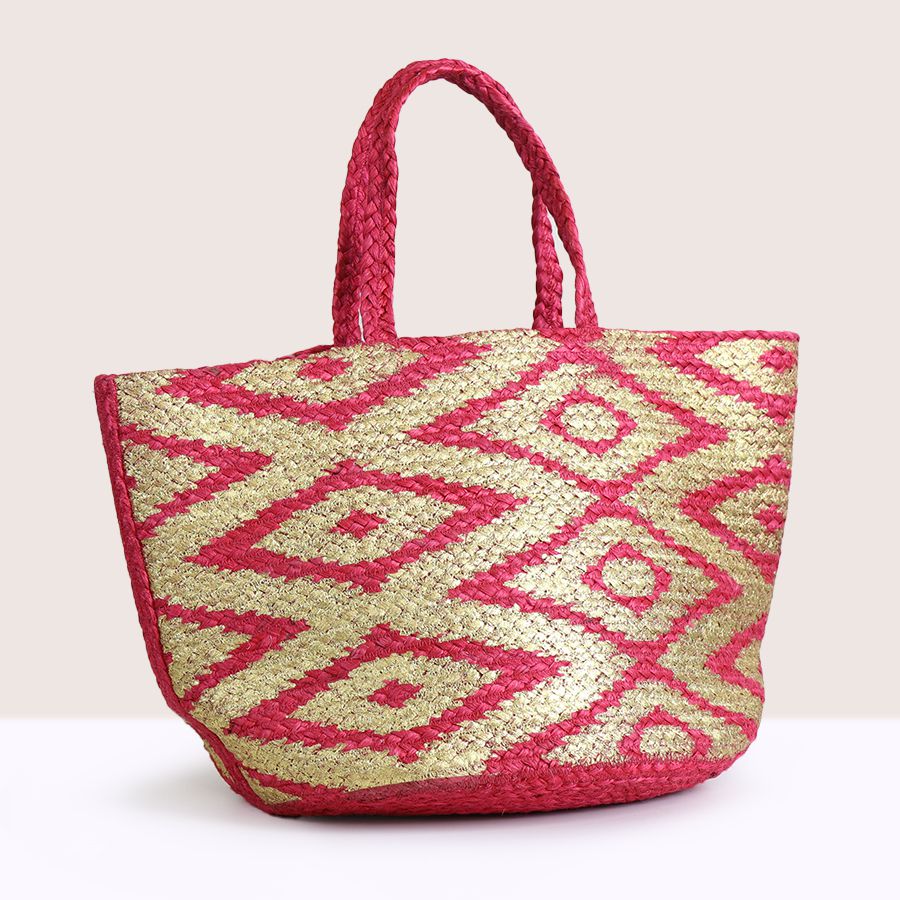 Jute Bag with Gold Print