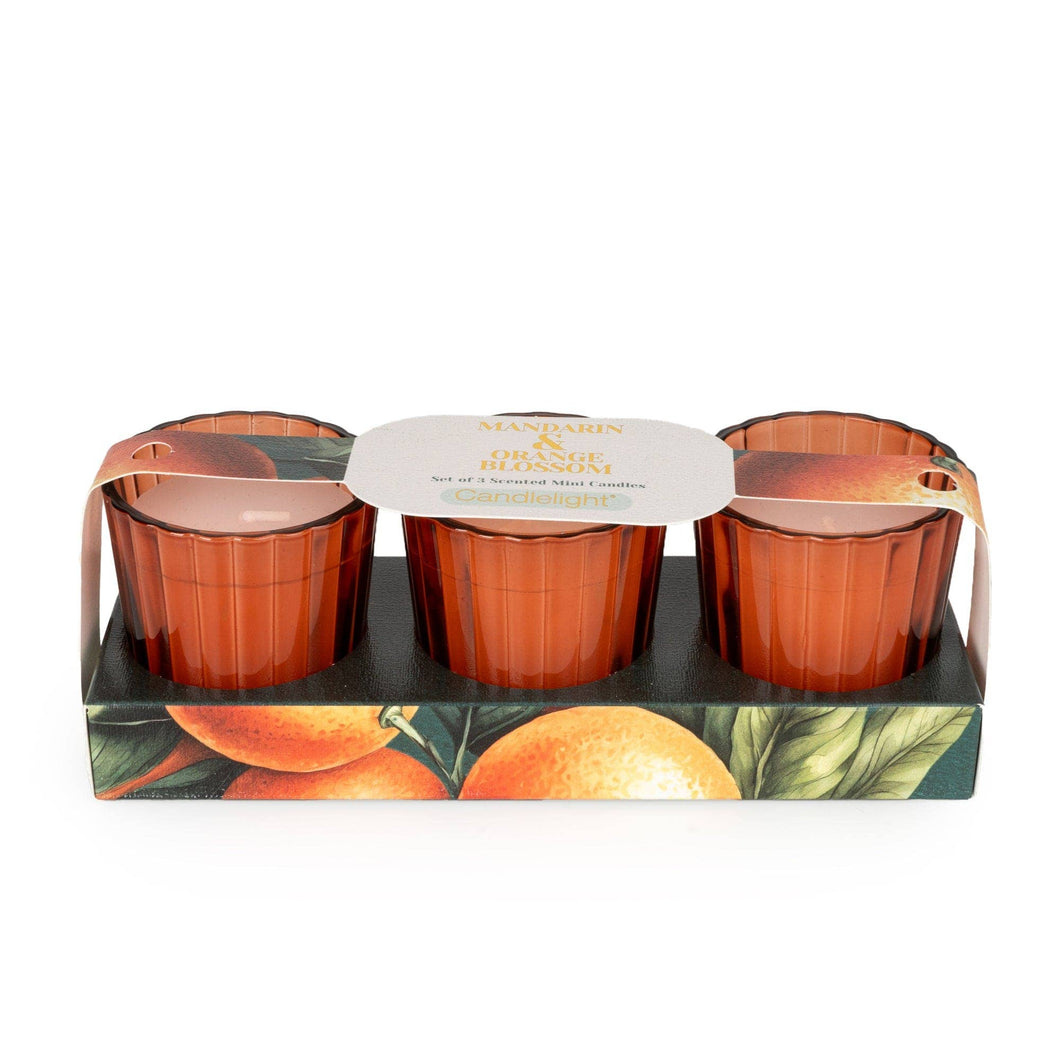 Set of 3 Votives - Mandarin & Orange Blossom 6PK