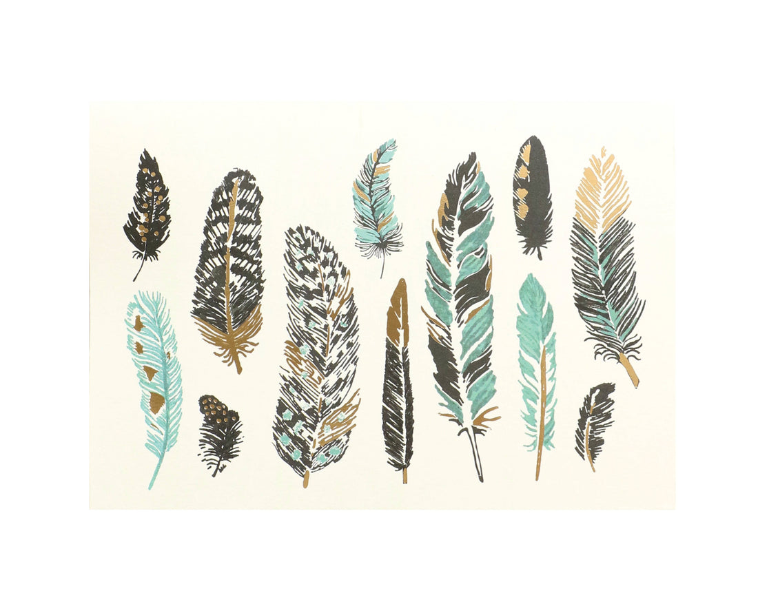Boxed Notecard Set with feather design
