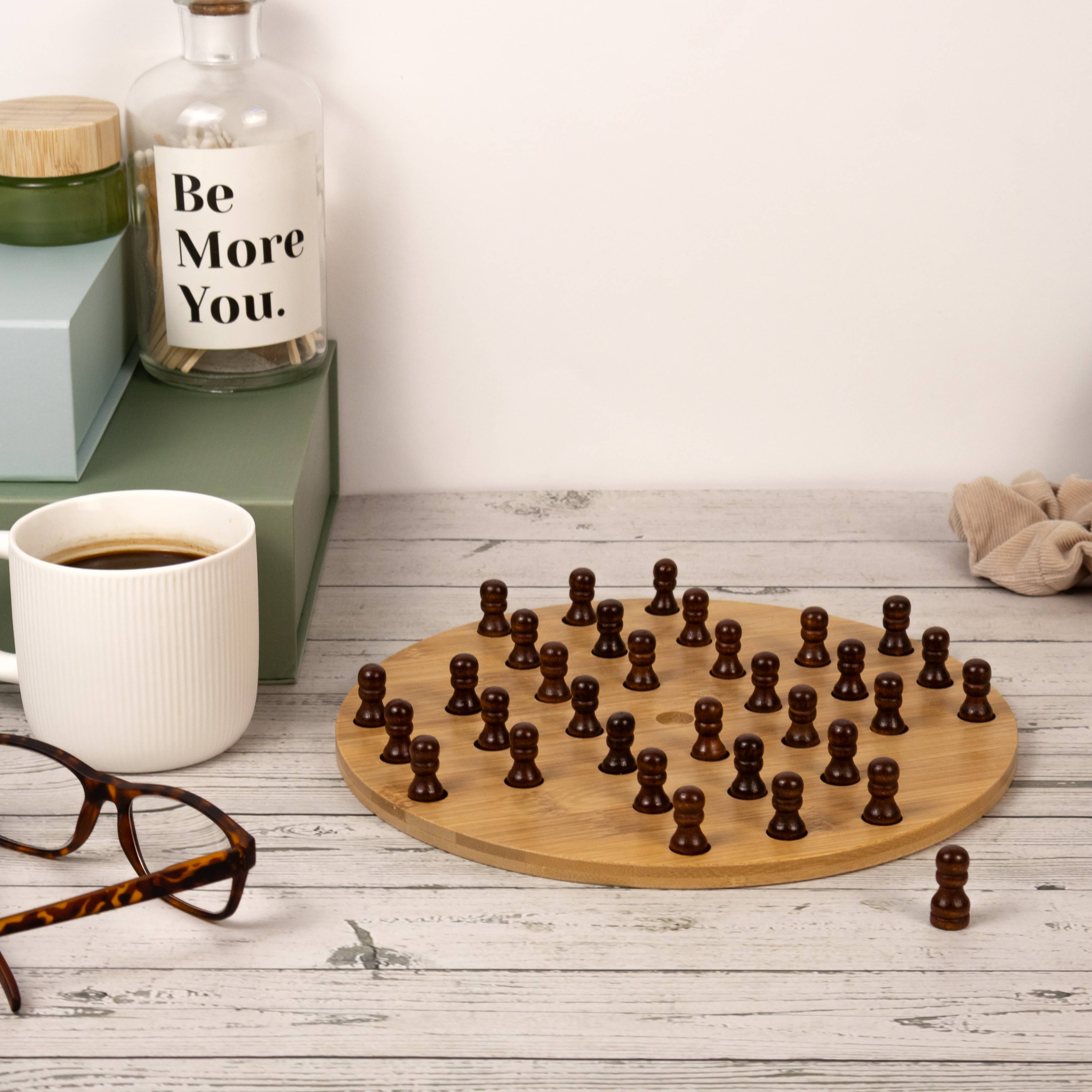Bamboo Solitaire Board Game Set