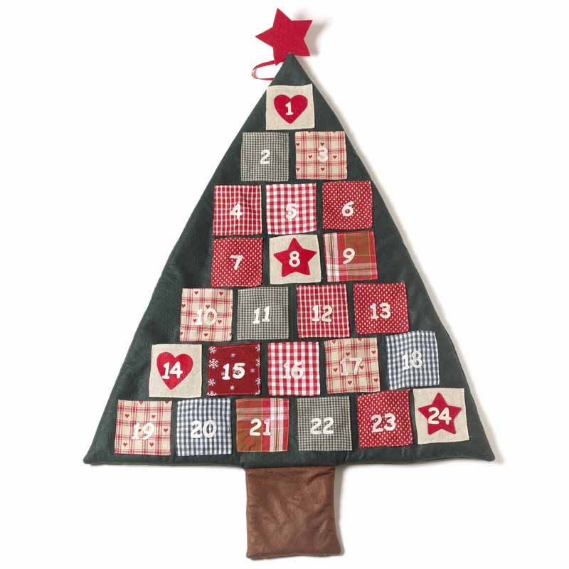 FABRIC CHRISTMAS TREE ADVENT CALENDAR