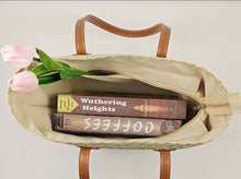 Load image into Gallery viewer, Medium Size Striped Paper Straw Basket Bag+ Hat Set-CLS-4
