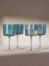 Load image into Gallery viewer, Gems Wine Glass 250ml Assorted Sapphire x 4

