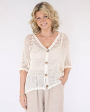 Load image into Gallery viewer, Cotton Blend Open Knit Cardi
