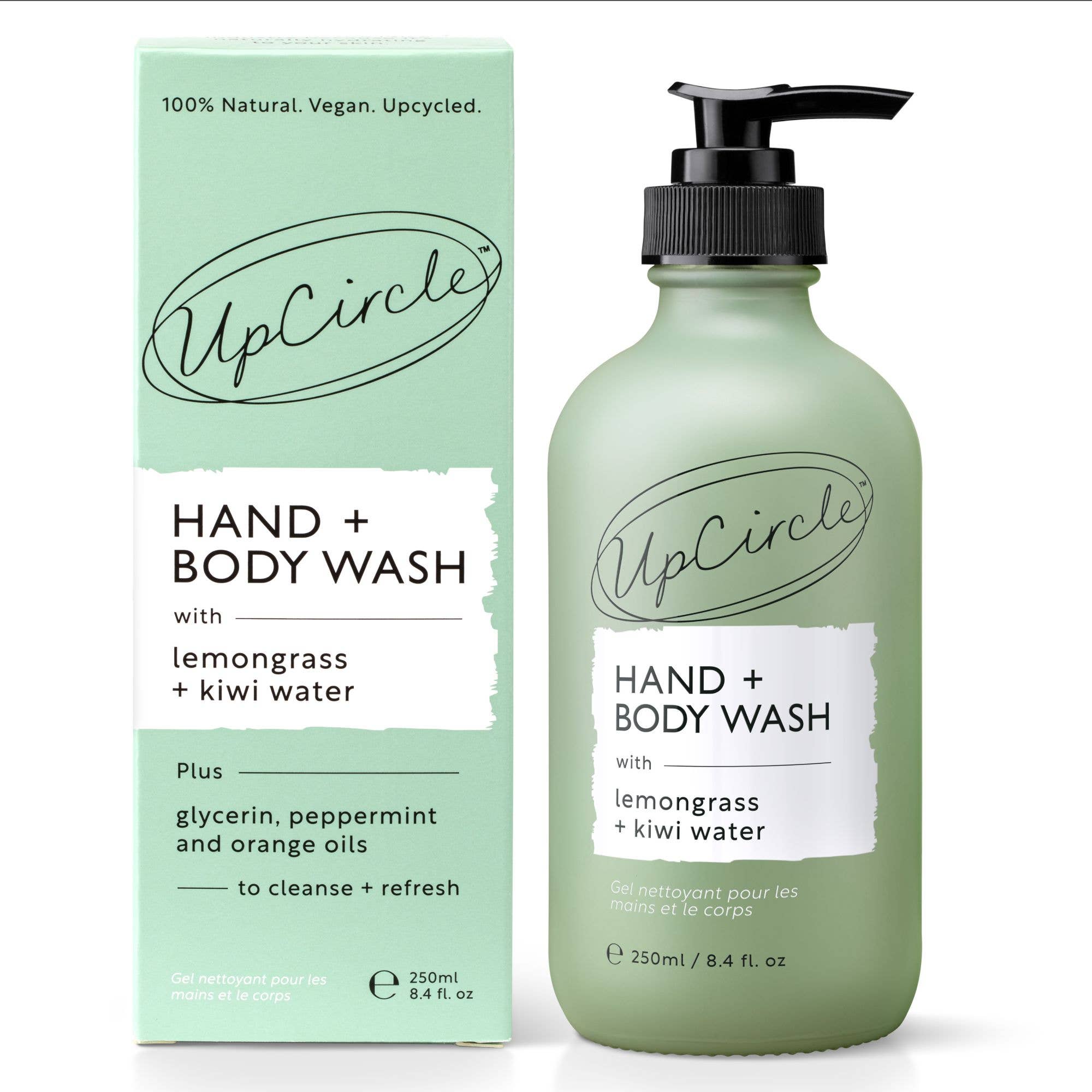 Upcircle I 100% Natural Vegan Soap - Hand + Body Wash with Lemongrass