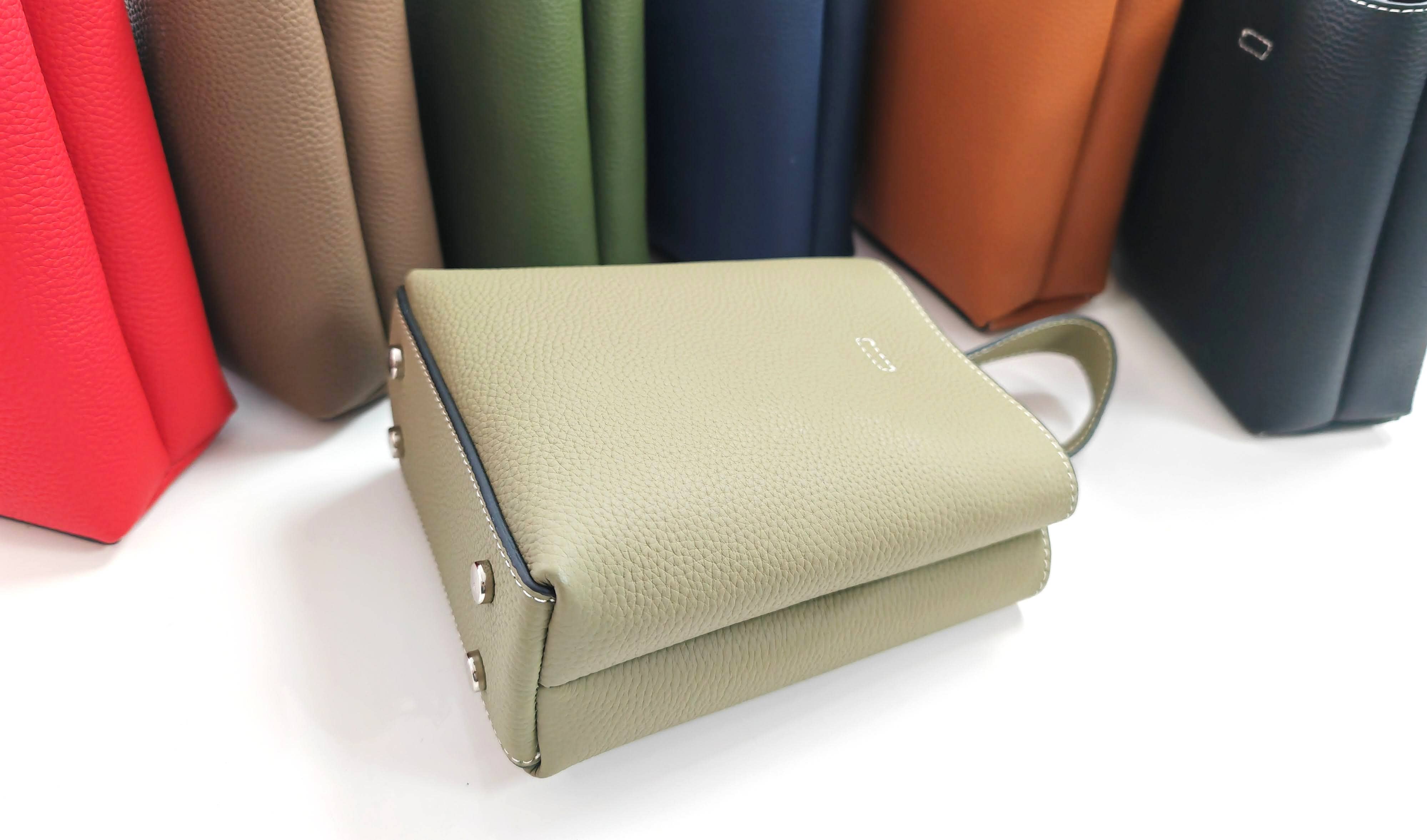 Soft Genuine Leather 2 Compartment Hand Bag