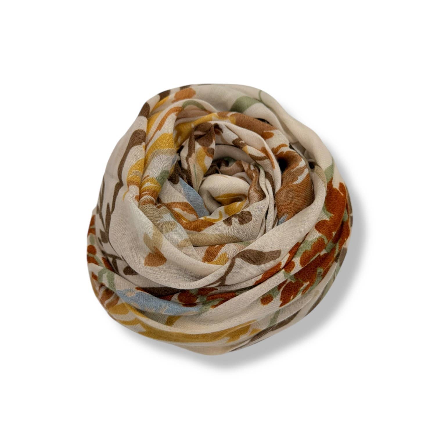 Soft Vintage Floral Print Scarf