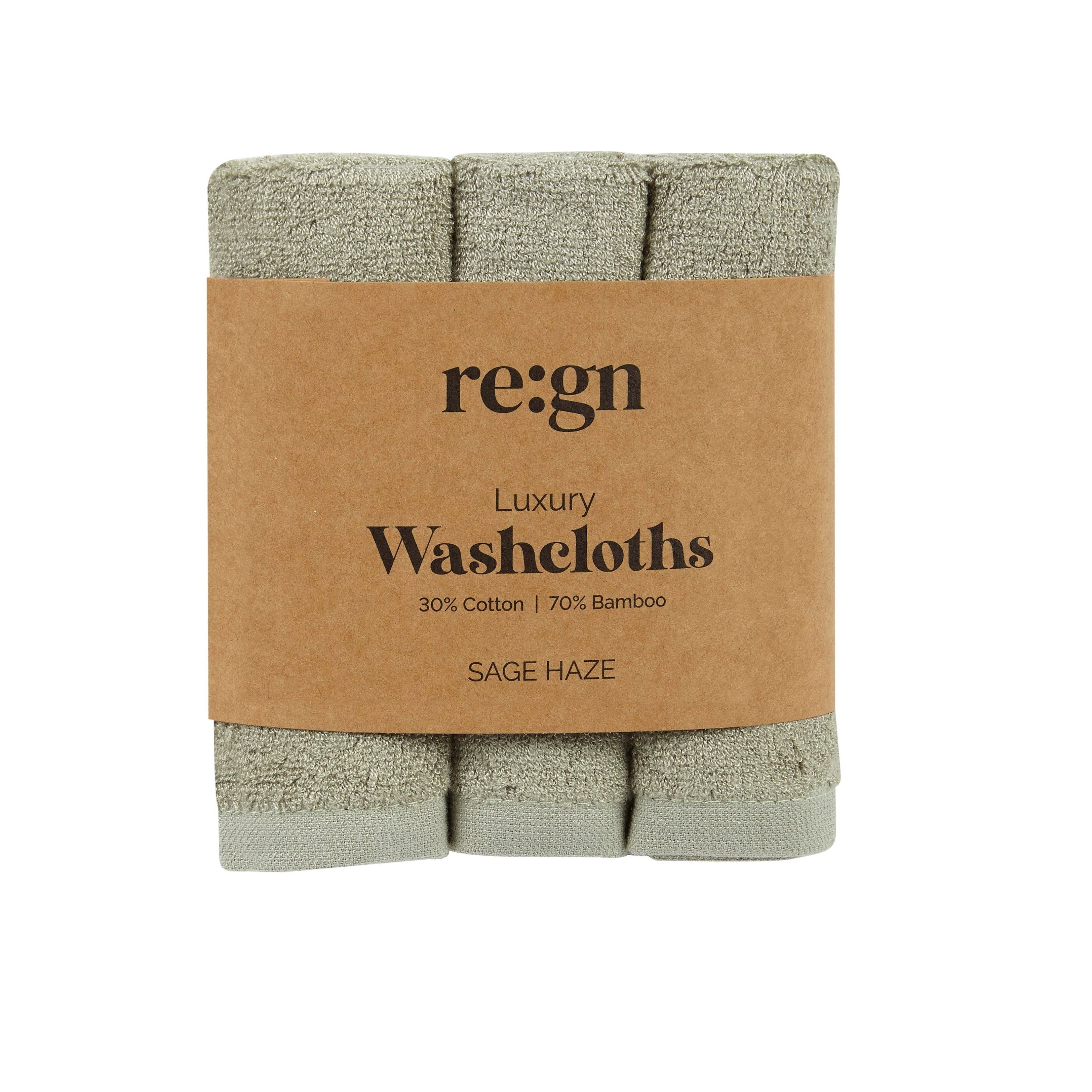 Re:gn Luxury Bamboo Face Cloths – Ultra-Soft - 3 Pack