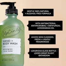 Load image into Gallery viewer, Upcircle I 100% Natural Vegan Soap - Hand + Body Wash with Lemongrass
