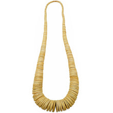 Load image into Gallery viewer, Long Graduated Coco Disc Necklace Cream 38cm
