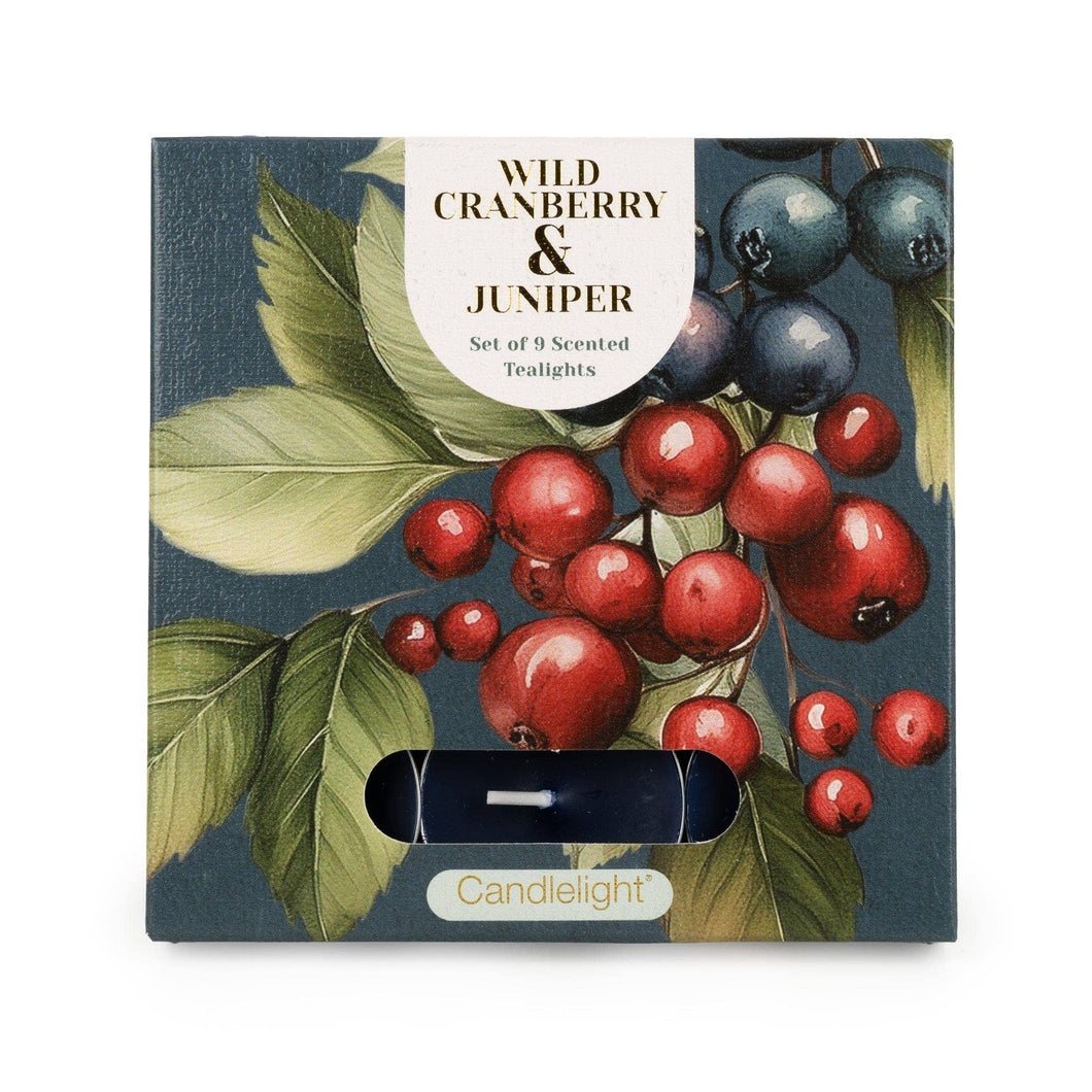 Set of 9 Tealights - Cranberry & Juniper 6pk