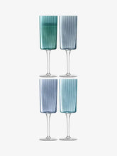 Load image into Gallery viewer, Gems Champagne Flute 210ml Assorted Sapphire x 4
