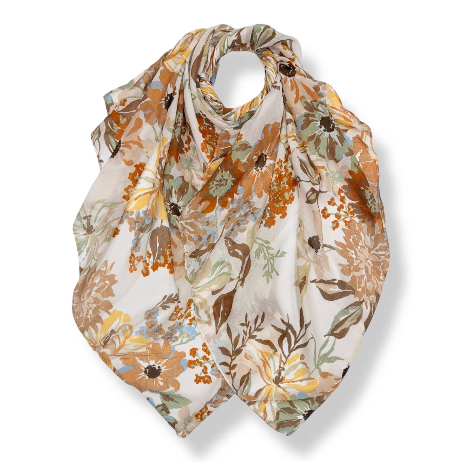Soft Vintage Floral Print Scarf