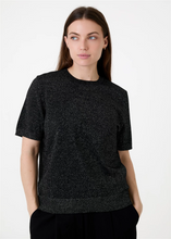 Load image into Gallery viewer, Cashmere Like Lurex Short Sleeve Crew Neck Jumper
