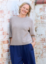 Load image into Gallery viewer, Soft Tweed Short Sleeve Raglan Jumper
