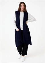 Load image into Gallery viewer, Cashmere Like Double knit Roll Collar Gilet
