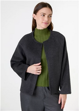 Load image into Gallery viewer, Wool Blend Boxy Round Neck Raglan Jacket
