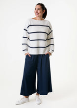 Load image into Gallery viewer, Cotton Mixed Boat Neck Stripe Jumper
