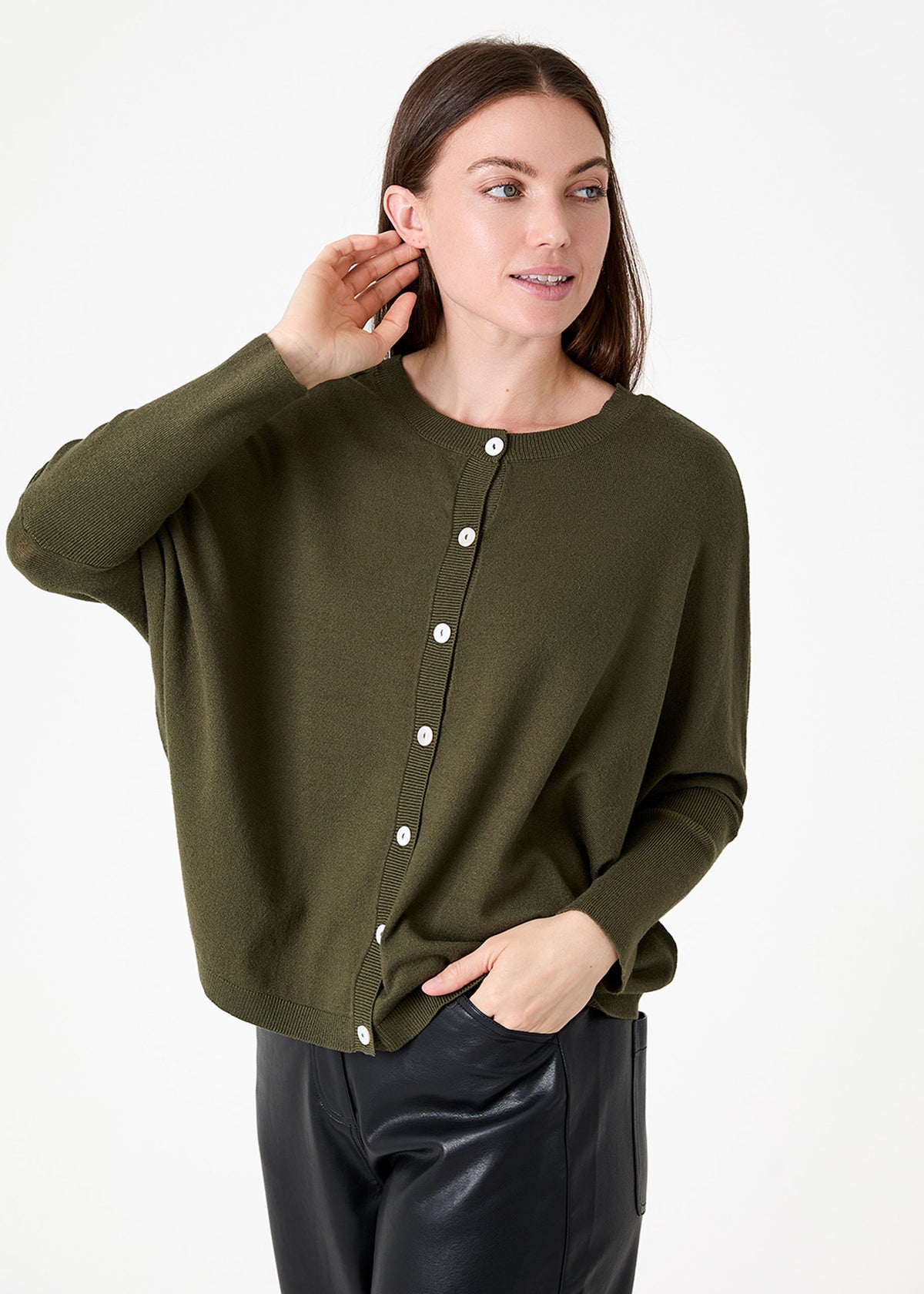 Cashmere Like Batwing Cardigan