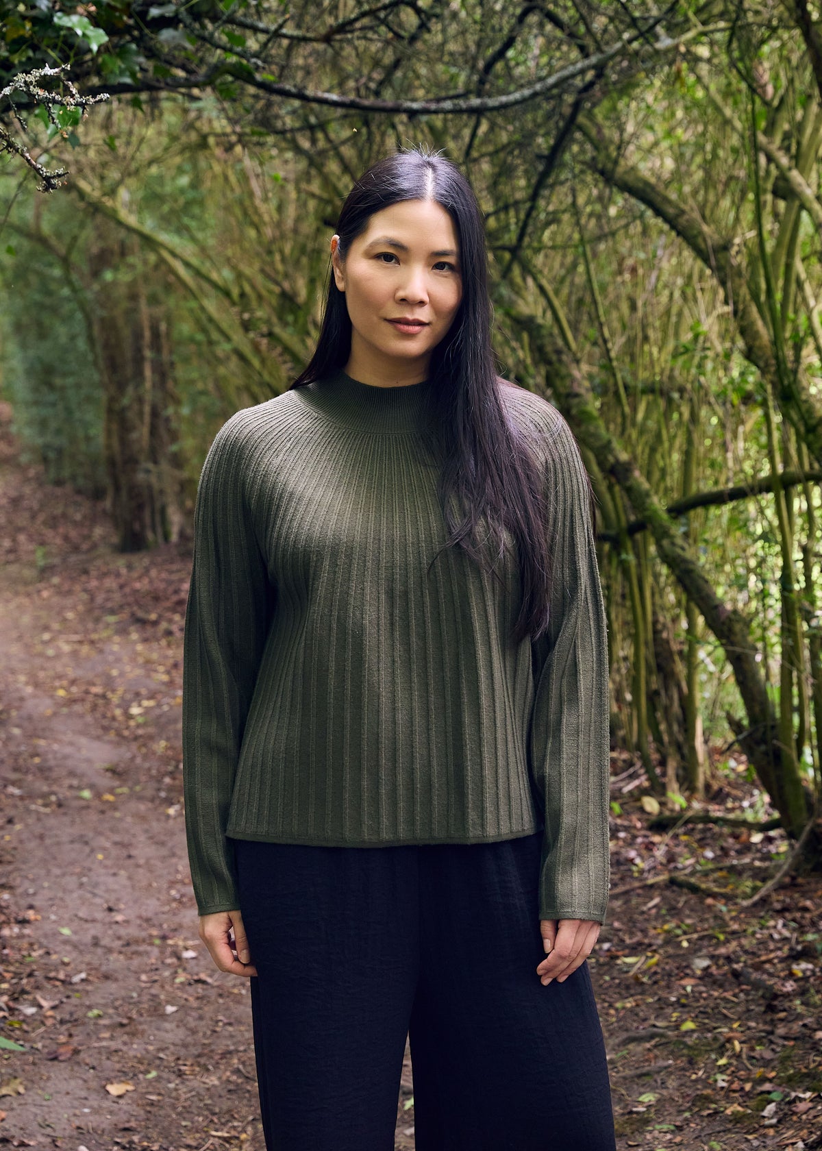 Cashmere Like Sunray Turtle Neck Jumper
