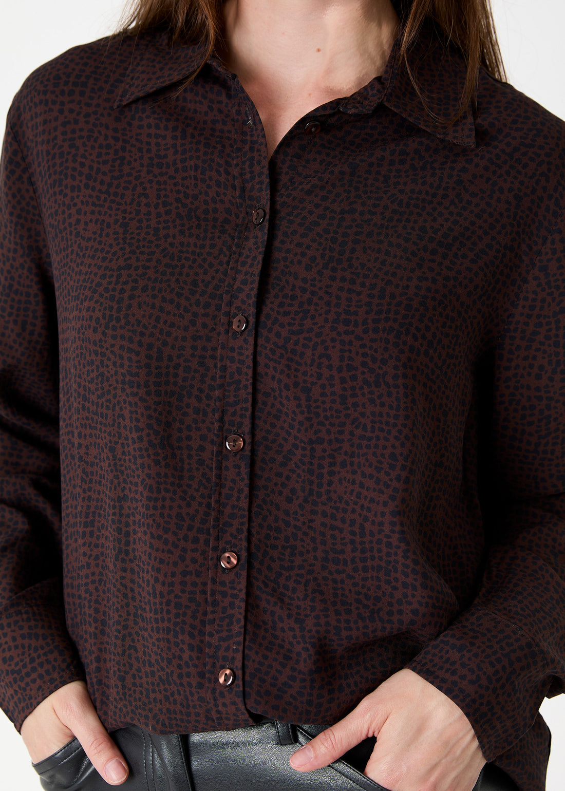 Cobbled Spot Collar Shirt