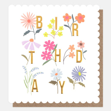 Colourful Florals Birthday Card