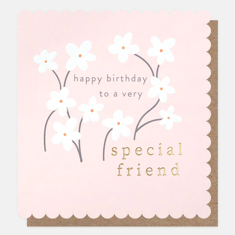 Special Friend Flowers Birthday Card