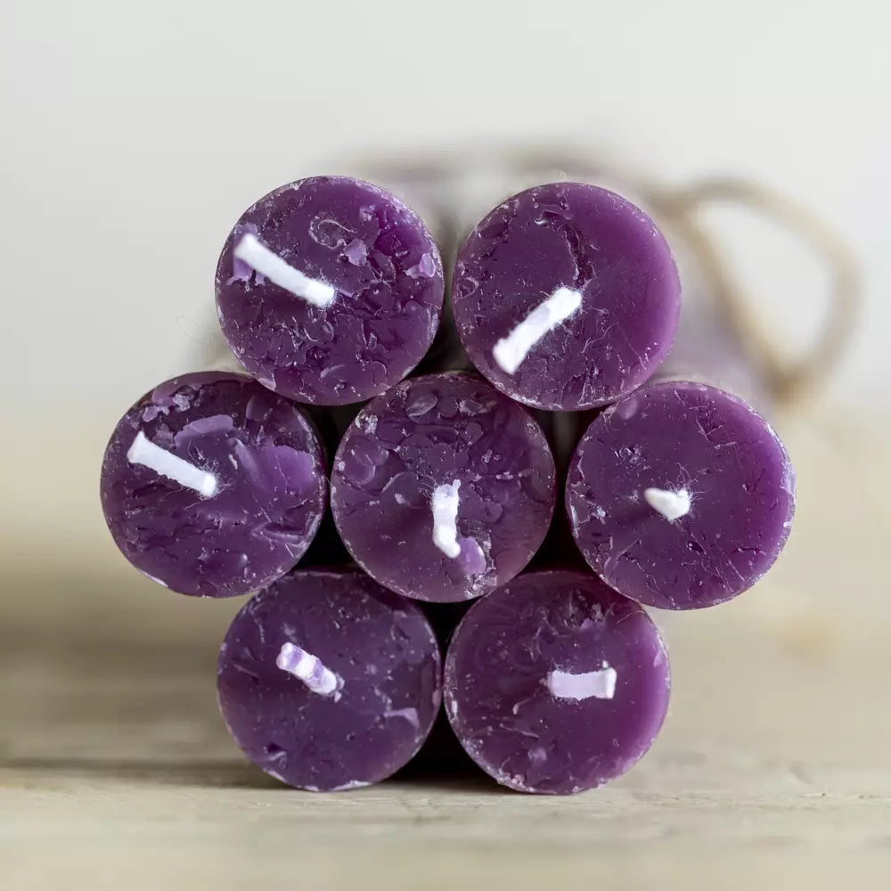 Rustic Dinner Candle Amethyst