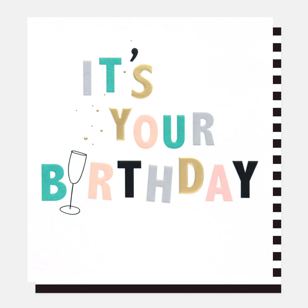 Glass & Bubbles Birthday Card