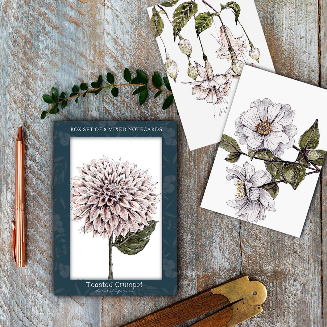 The Blanc Collection” Boxed Set of 8 Mixed Notecards
